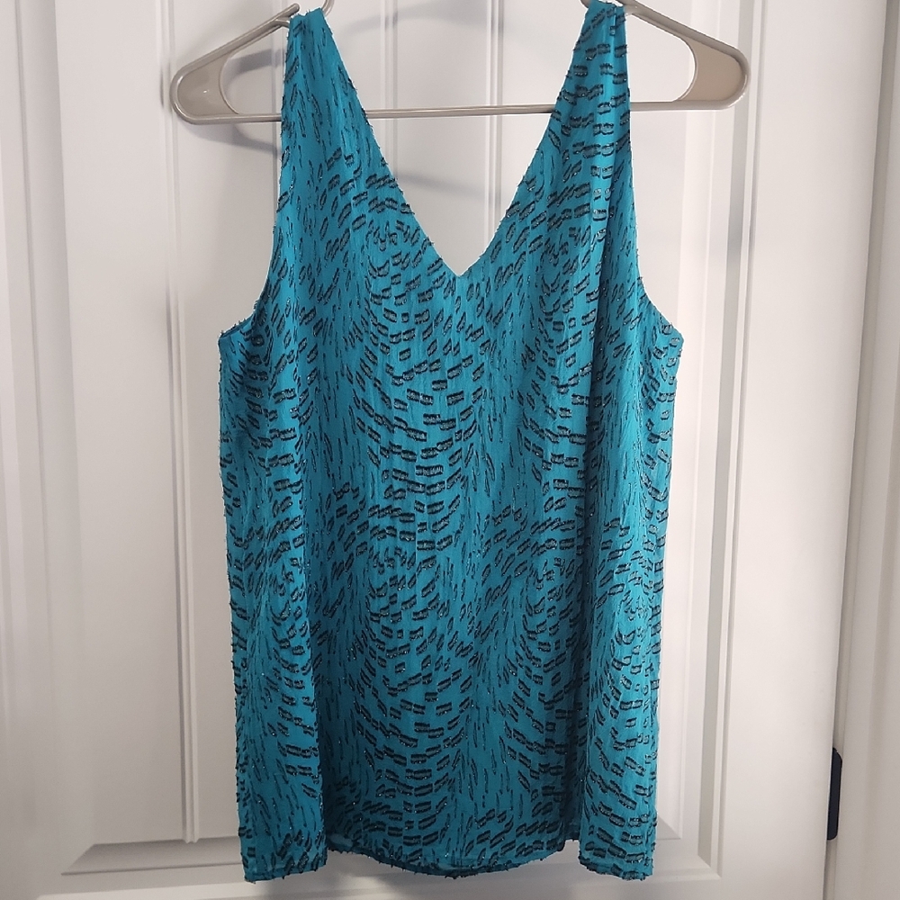 Blue Patterned Women's Top